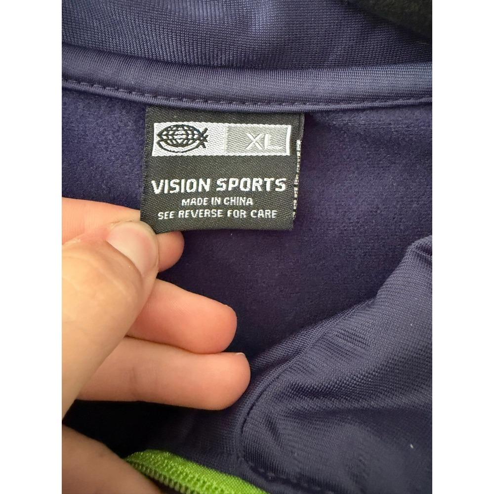 Seattle Seahawks Football 🏈 Full Zip Track Jacket Blue Green & White XL - Picture 4 of 4